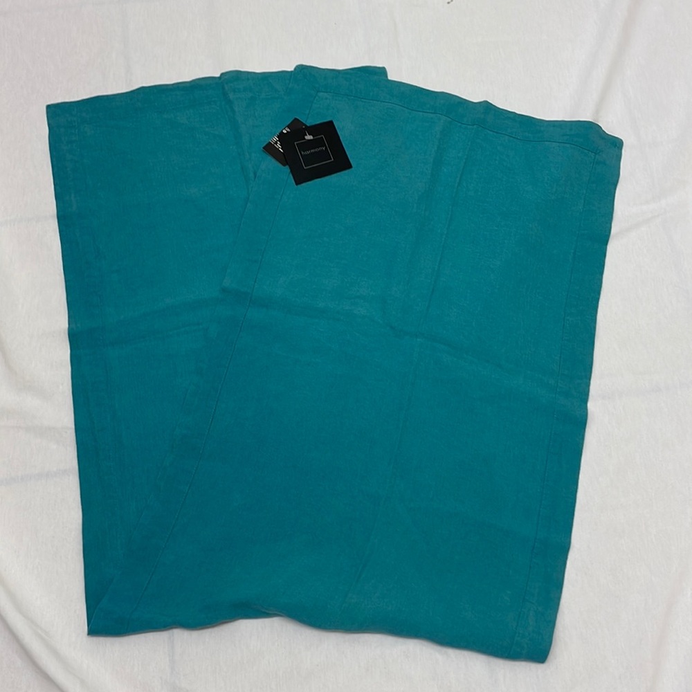Harmony Linen Teal Runner 50x145